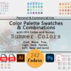 Summer Color Palettes with Hex Codes