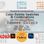Summer Color Palettes with Hex Codes