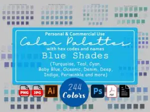 Blue Color Palettes with Hex Codes