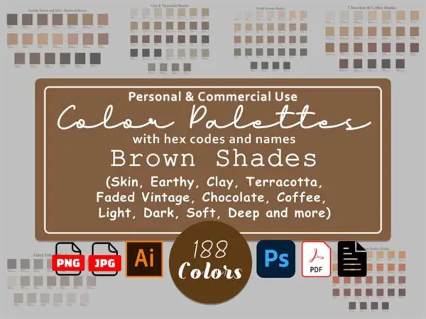 Brown Color Palettes with Hex Codes