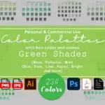 Green Color Palettes with Hex Codes