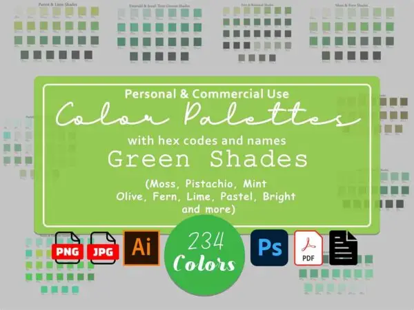 Green Color Palettes with Hex Codes