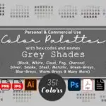 Grey Color Palettes with Hex Codes
