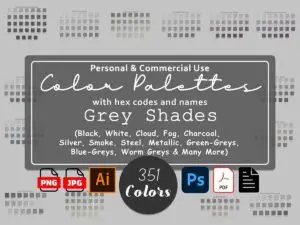 Grey Color Palettes with Hex Codes