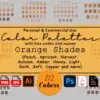 Orange Color Palettes with hex codes