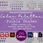 Purple Color Palettes with Hex Codes