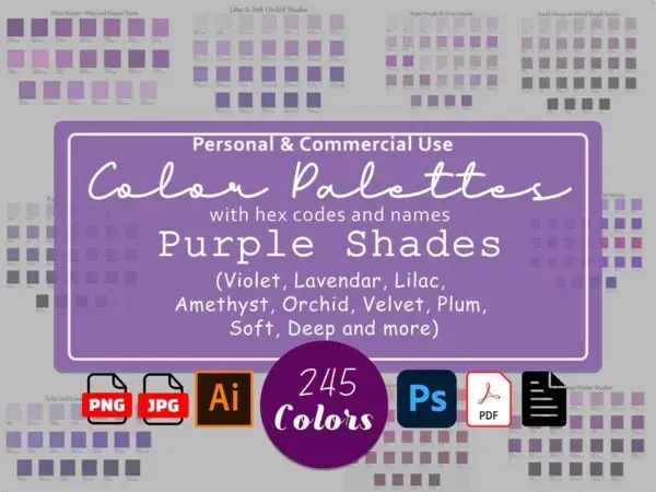 Purple Color Palettes with Hex Codes