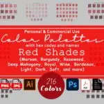 Red Color Palettes with Hex Codes