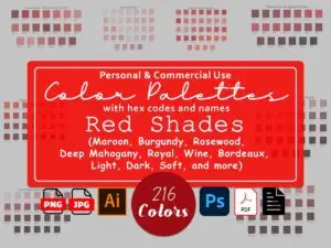 Red Color Palettes with Hex Codes