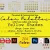 Yellow Color Palettes with Hex Codes