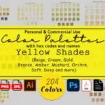Yellow Color Palettes with Hex Codes