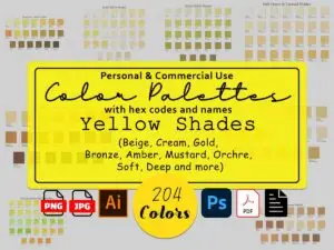 Yellow Color Palettes with Hex Codes