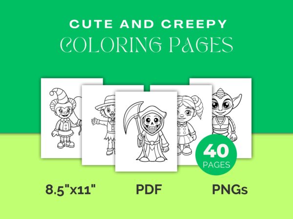 Cute and Creepy Coloring Pages