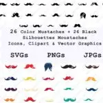 Mustache SVG PNG Clipart