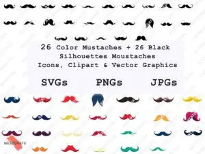 Mustache SVG PNG Clipart