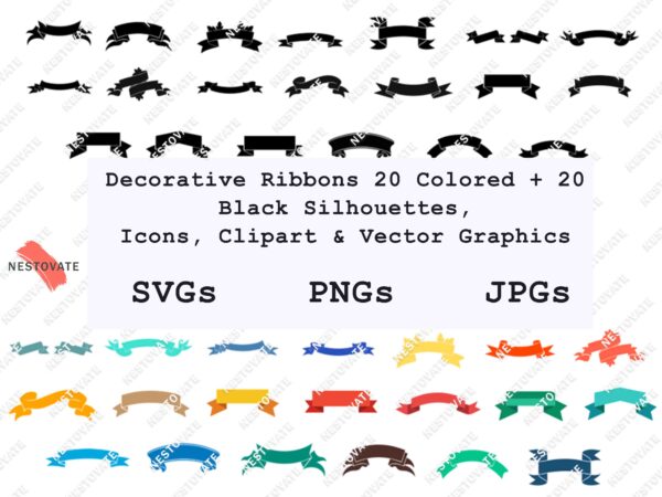 Ribbon Banner SVG PNG Clipart
