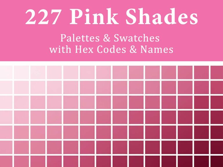 227 Shades of Pink with HEX Codes and Names – Complete Palette Guide ...