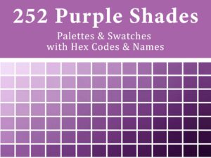 Purr Color Code 252 Shades of Purple with HEX Codes and Names – Color Palette Guide ...