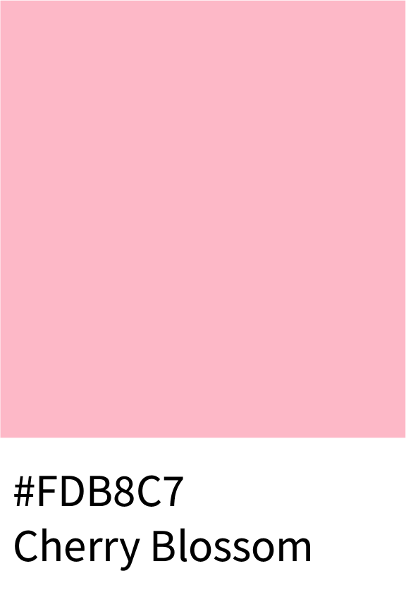 Cherry Blossom Color Hex Code #FDB8C7