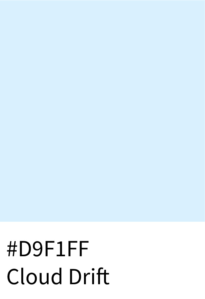 Cloud Drift Color Hex Code #D9F1FF