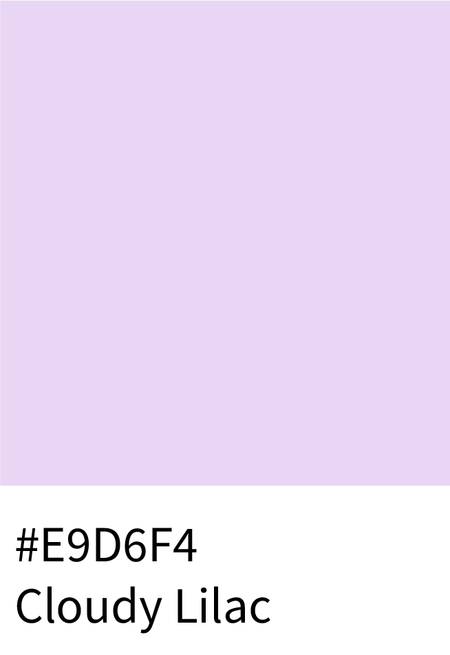 Cloudy Lilac Color Hex Code #E9D6F4