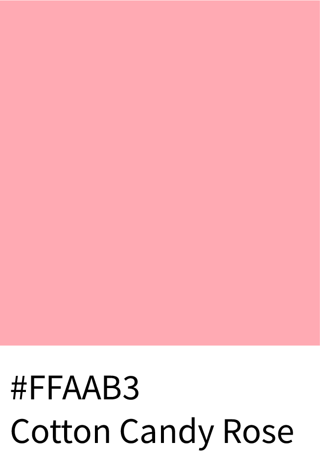 Cotton Candy Rose Color Hex Code #FFAAB3