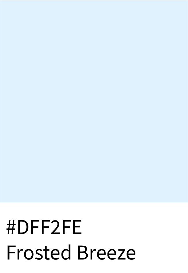 Frosted Breeze Color Hex Code #DFF2FE