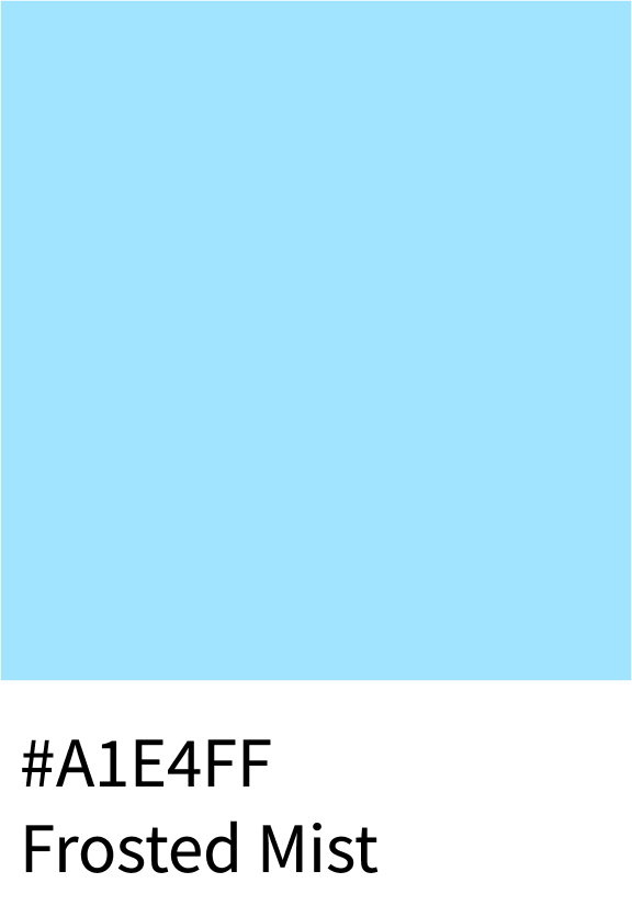 Frosted Mist Color Hex Code #A1E4FF