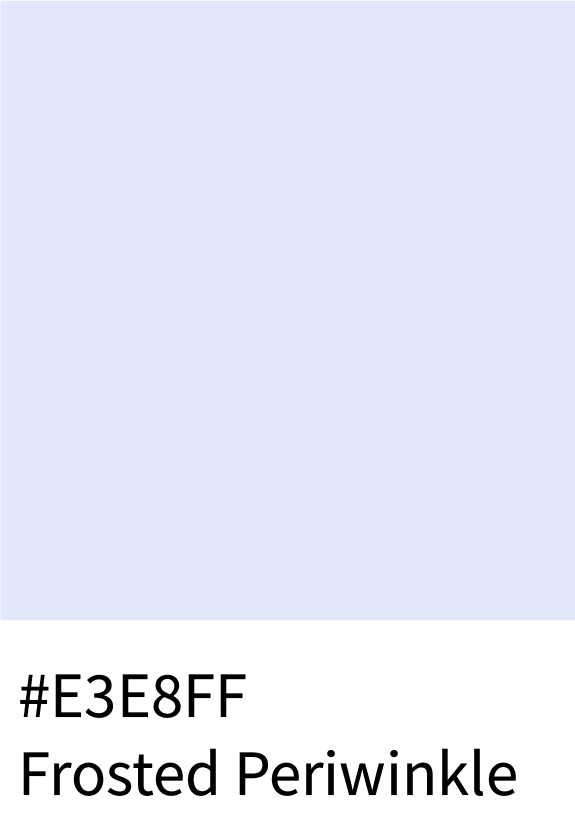 Frosted Periwinkle Color Hex Code #E3E8FF