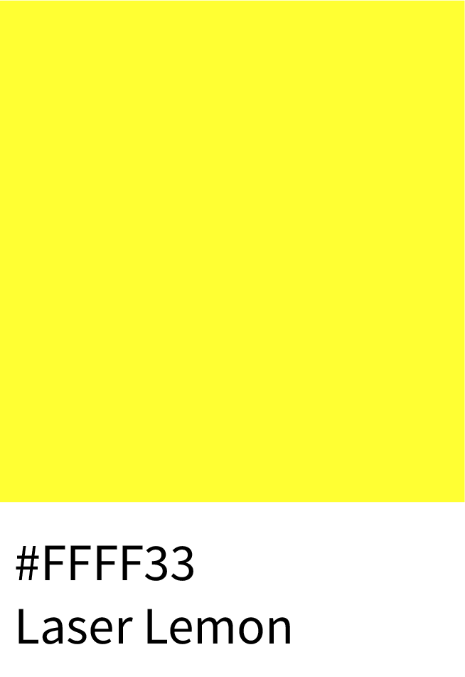 Laser Lemon Color Hex Code #FFFF33