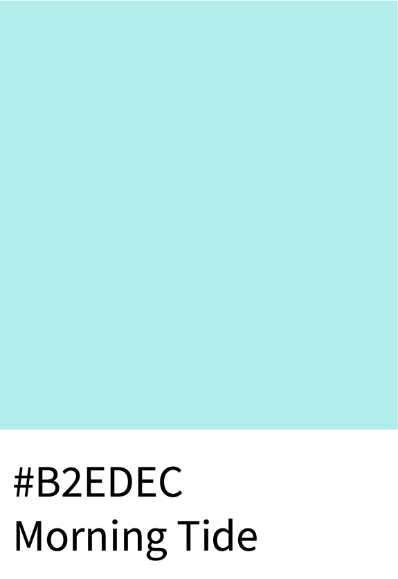 Morning Tide Color Hex Code #B2EDEC