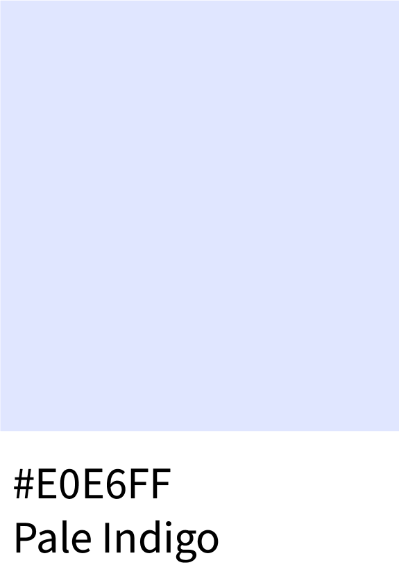 Pale Indigo Color Hex Code #E0E6FF