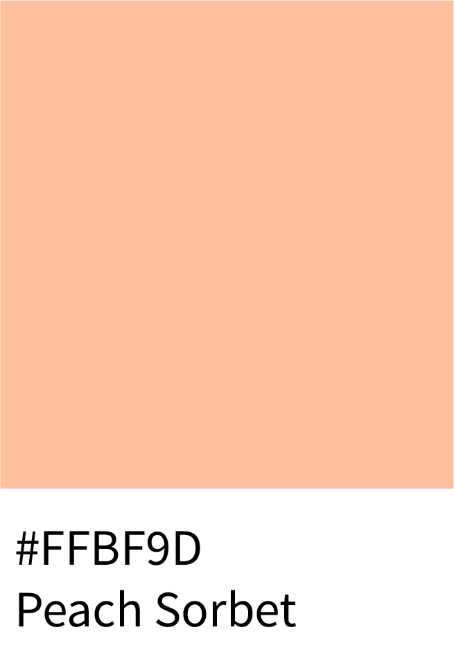 Peach Sorbet Color Hex Code #FFBF9D