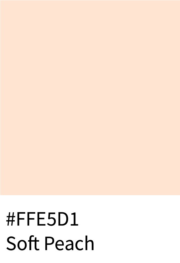 Soft Peach Color Hex Code #FFE5D1