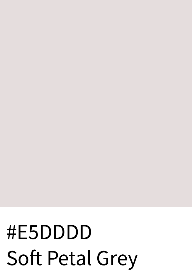 Soft Petal Grey Color Hex Code #E5DDDD