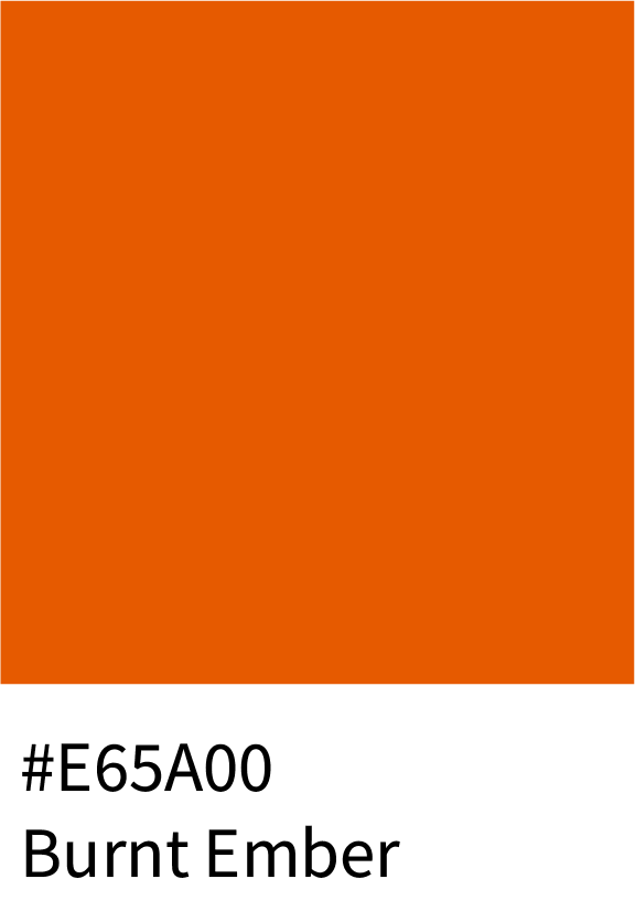 Burnt Ember Color Hex Code #E65A00