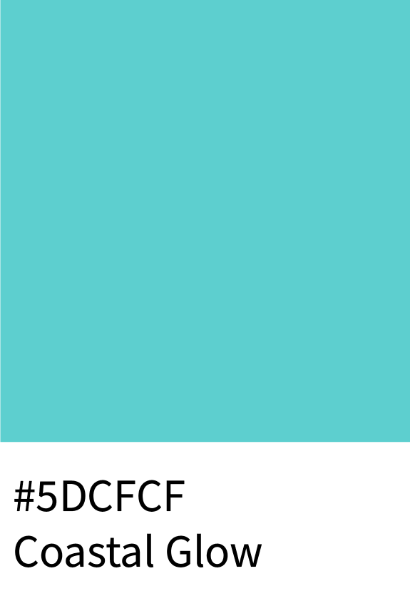 Coastal Glow Color Hex Code #5DCFCF
