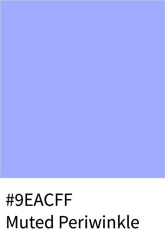 Muted Periwinkle Color Hex Code #9EACFF