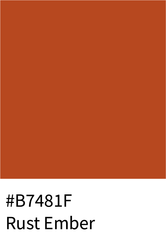 Rust Ember Color Hex Code #B7481F