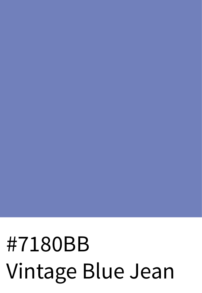 Vintage Blue Jean Color Hex Code #7180BB