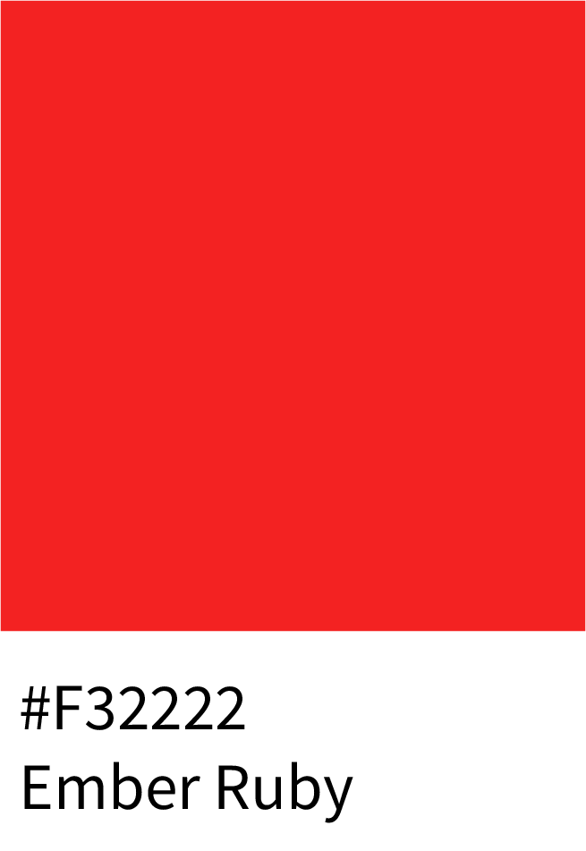 #F32222 Ember Ruby Color Hex Code