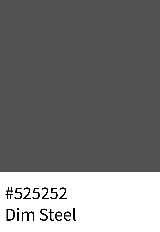 Dim Steel Color Hex Code #525252