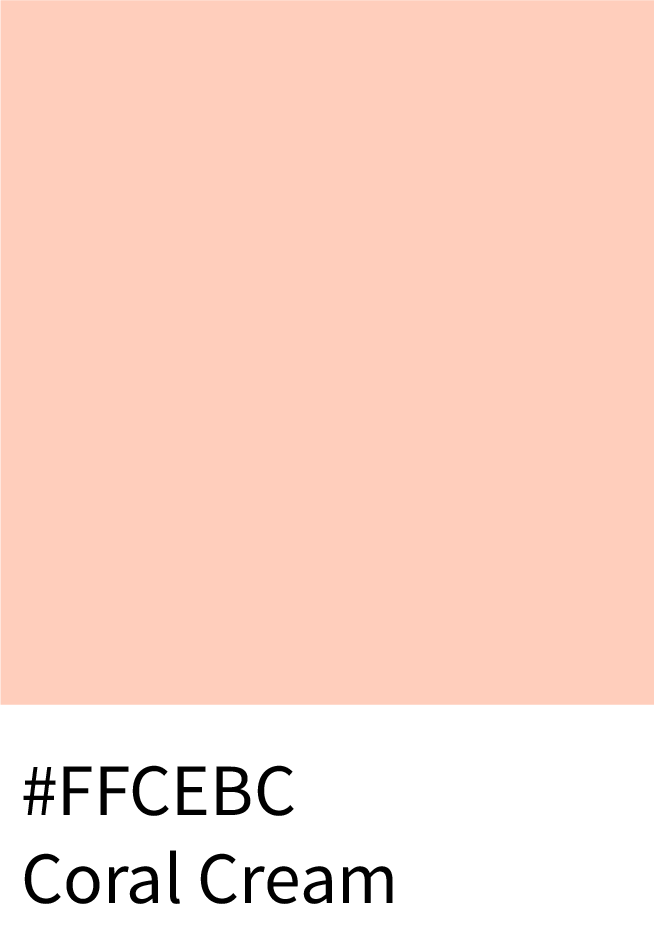 Coral Cream Color Hex Code #FFCEBC