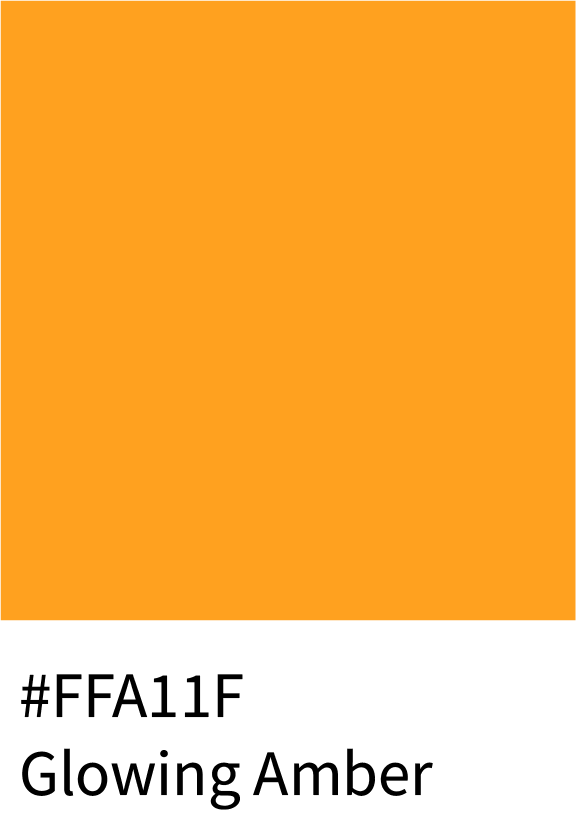 Glowing Amber Color Hex Code #FFA11F