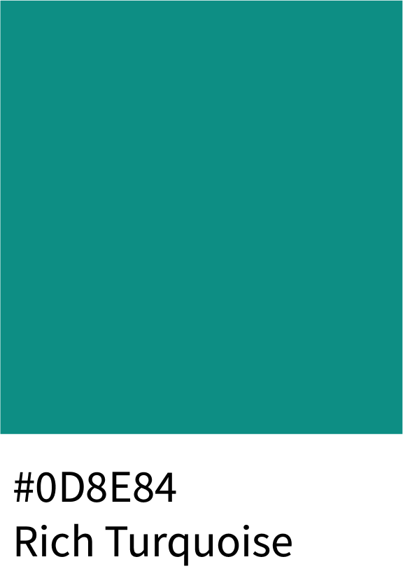 Rich Turquoise Color Hex Code #0D8E84