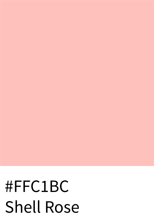 Shell Rose Color Hex Code #FFC1BC