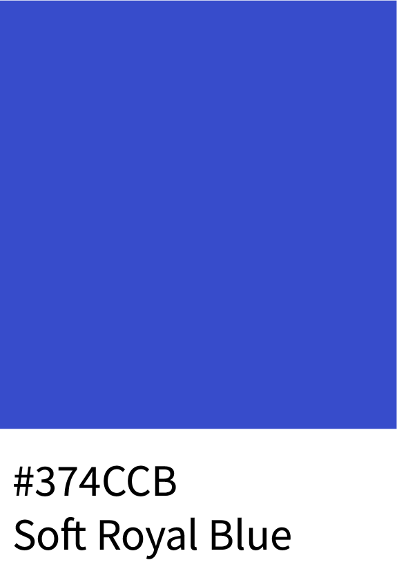 Soft Royal Blue Color Hex Code #374CCB