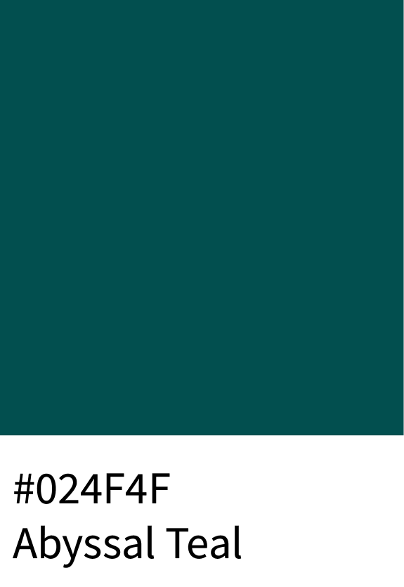 Abyssal Teal Color Hex Code #024F4F