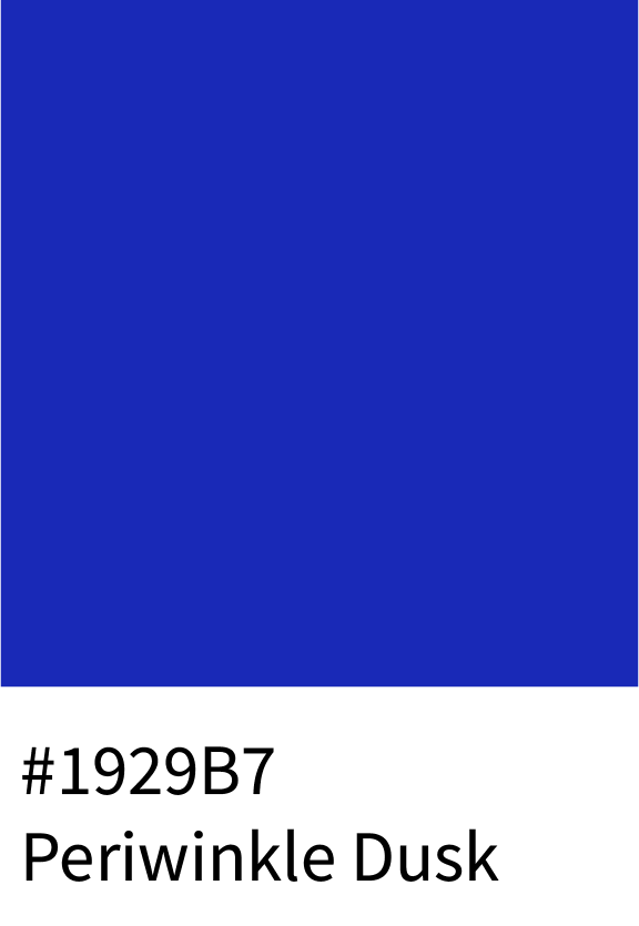 Periwinkle Dusk Color Hex Code #1929B7