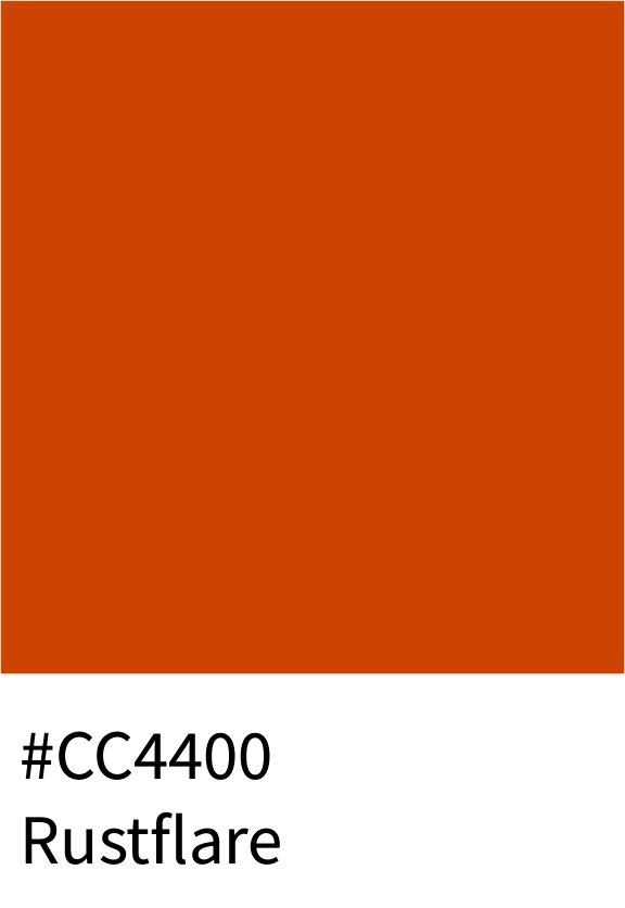 Rustflare Color Hex Code #CC4400